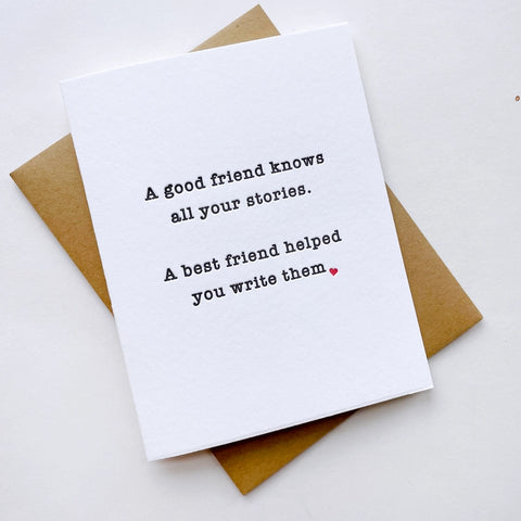 Greeting Cards - Friend Stories - Love and Friendship Card - Steel Petal Press - Wild Lark