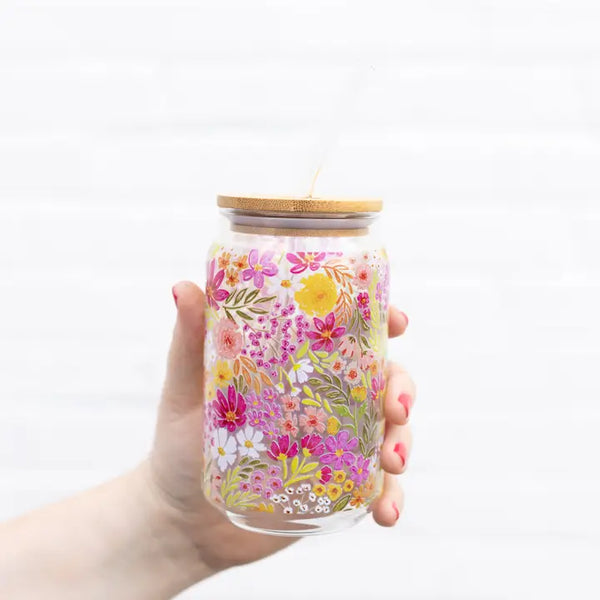 16 oz Glass Can - Primrose - Elyse Breanne Design - Wild Lark