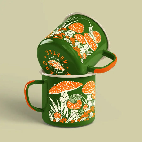 Enamel Camp Mug - - Mustard Beetle - Wild Lark