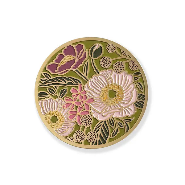 Luxe Coaster - Blush Flora - Paper Anchor Co. - Wild Lark