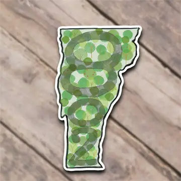 Vermont Vinyl Stickers - "Summer" Vermont Green Mountains - Hudson Illustration Co - Wild Lark