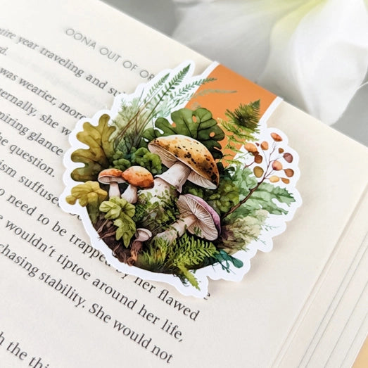 Magnetic Bookmark - Mushroom Forest 1 - Aphrodite Bookclub - Wild Lark