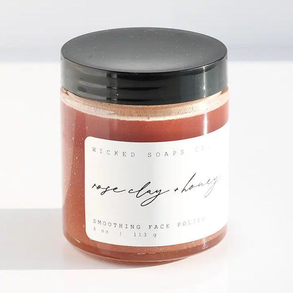 Rose Clay + Honey Face Polish - - Wicked Soaps Co. - Wild Lark