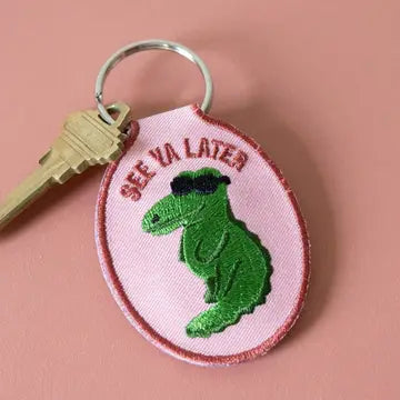 Embroidered Keychain - Later Gater - Lindy Stark Designs - Wild Lark