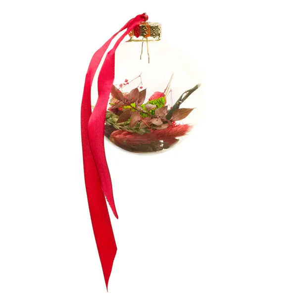 Christmas Ornament with Dried Flowers - - Wildflowers by Floriette - Wild Lark