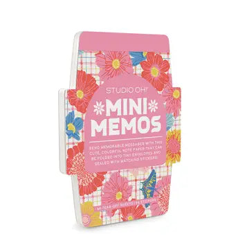 Mini Memo with Stickers - Plaid Blossoms - Studio Oh! - Wild Lark