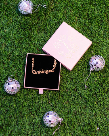 Unhinged Nameplate Necklace - - The Peach Fuzz - Wild Lark