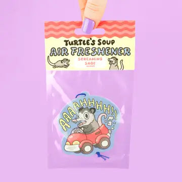 Turtle's Soup Scented Car Air Freshener - Panic Opossum Scented Car Air Freshener - Turtle's Soup - Wild Lark