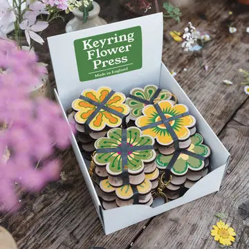 Keyring Flower Press - Yellow - Studio Wald - Wild Lark