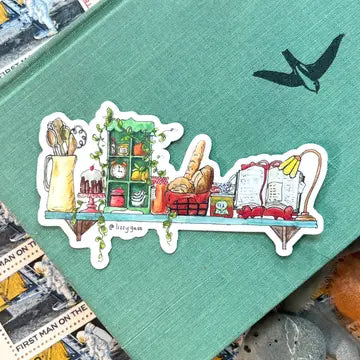 Lizzy Gass Stickers - The Baker's Shelf - Lizzy Gass - Wild Lark