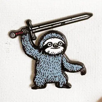 Strike Gently Pins - Battle Sloth - Strike Gently - Wild Lark