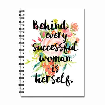 Behind Every Successful Woman is Herself Floral Notebook - - Fly Paper Products - Wild Lark
