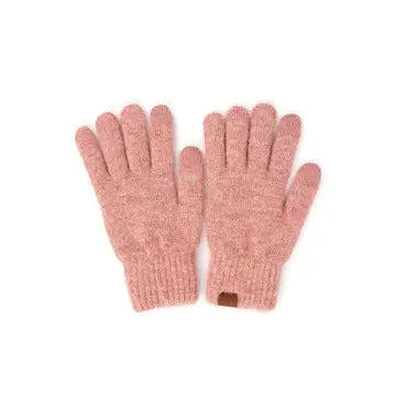 C.C. Heather Plain Knit Gloves - Bubble Berry - Hana - Wild Lark