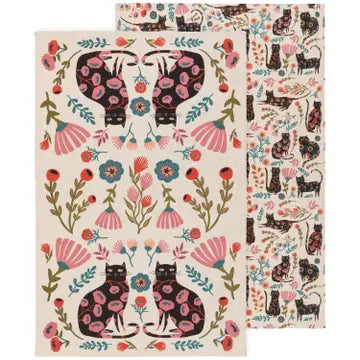 Dish Towels - Catbloom Dishtowels Set of 2 - Danica Studio - Wild Lark
