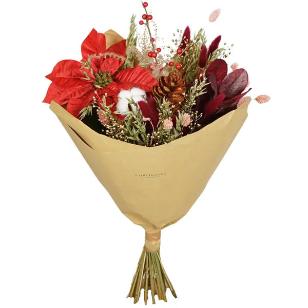 Dried Flowers - Classic Christmas Bouquet - Holiday Cheer - Classic Mixed Bouquet - Wildflowers by Floriette - Wild Lark