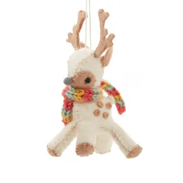 Festive Ornaments - Cream Reindeer Ornament - SERRV International - Wild Lark