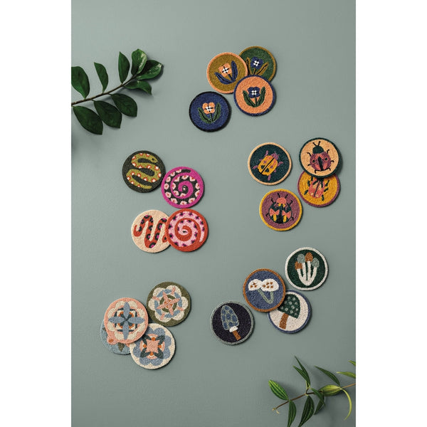 Glass Beaded Coasters Set of 4 - - Danica Studio - Wild Lark