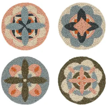 Glass Beaded Coasters Set of 4 - Disco Formation - Danica Studio - Wild Lark