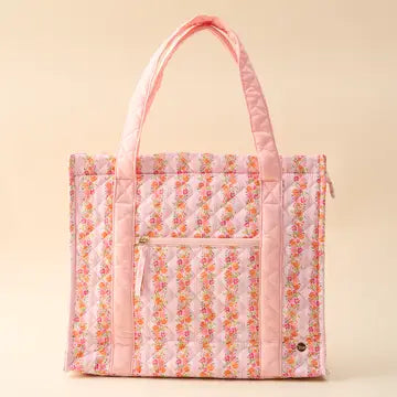 The Everyday Quilted Tote Bag - Petal Parade Pink - The Darling Effect - Wild Lark