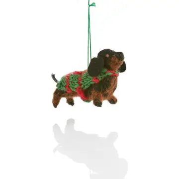 Festive Ornaments - Festive Dachshund Ornament - SERRV International - Wild Lark