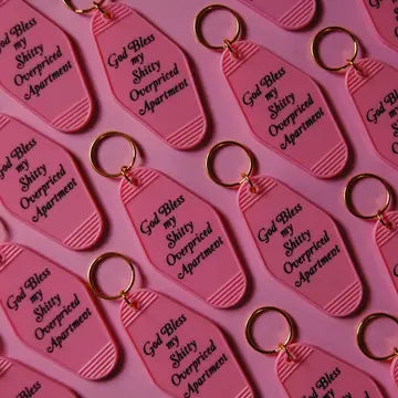 Keychains - God Bless my Shitty Overpriced Apartment - A Shop of Things - Wild Lark