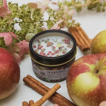 Tin Candles - Harvest - Apple Spice / 4 oz - Ash & Rose - Wild Lark