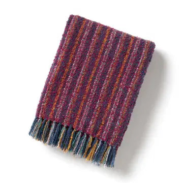 Cozy Throw Blankets - Jewel Stripe Boucle Throw - SERRV International - Wild Lark