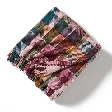 Cozy Throw Blankets - Lake Tahoe Plaid Rethread Throw - SERRV International - Wild Lark