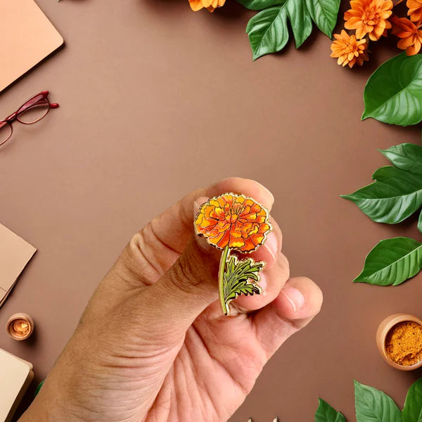 Enamel Pins by Plant Scouts - Marigold Flower - Plant Scouts - Wild Lark