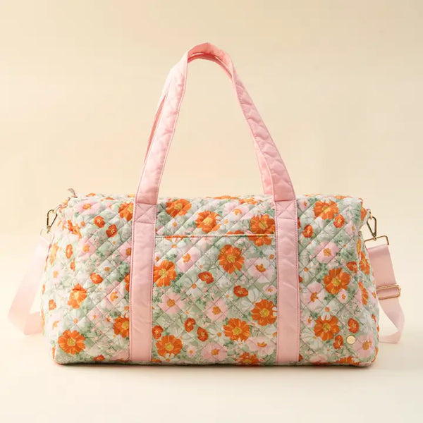 On-the-Go! Quilted Weekender Bag - Bouquet Beauty Sage - The Darling Effect - Wild Lark