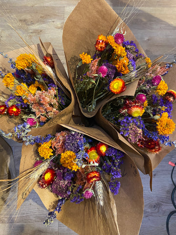 Dried Local Bouquet - Orange & Indigo - Wild Lark - Wild Lark
