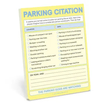 Parking Citation Note Pad - - Knock Knock - Wild Lark