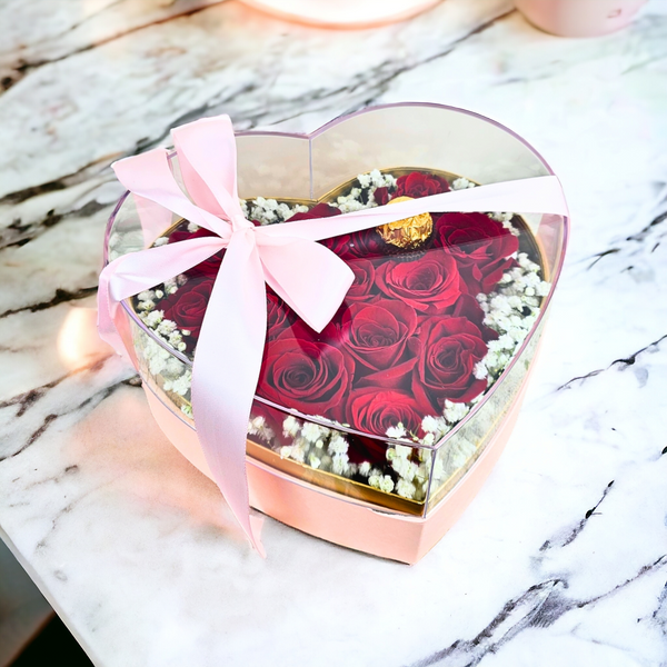 Valentine's Red Roses Heart Box -  - Wild Lark - Wild Lark