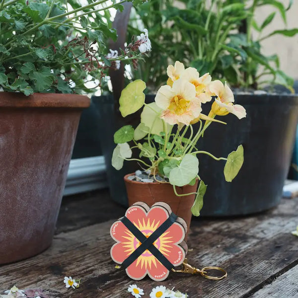 Keyring Flower Press - - Studio Wald - Wild Lark
