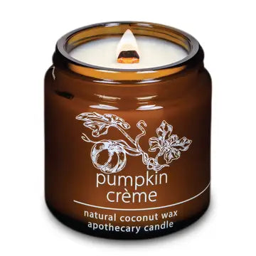 Apothecary Candle- 4 oz - Sale!Pumpkin Creme Candle - Hemlock Park - Wild Lark