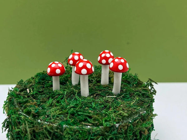 Fairy Garden Mushroom Ball-style Plant Pick - - Mystical Woodlands - Wild Lark
