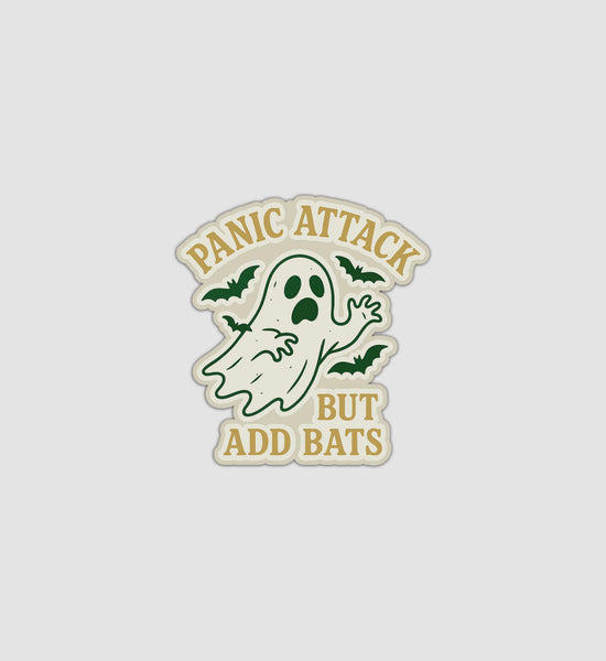 Aesthetic Stickers - Panic Attack But Add Bats - Stick It Aesthetic - Wild Lark