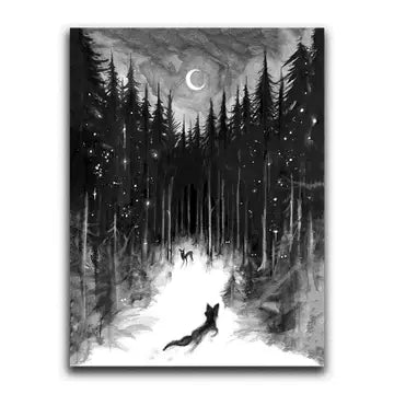 Silver Foil Whimsy Gothic Prints - Spirits of Midwinter Timbers - Brian Serway - Wild Lark