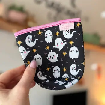 Bookish Drink Sleeve - Sale!-Spooky Cute Ghosts Halloween - CrescentCat Co. - Wild Lark