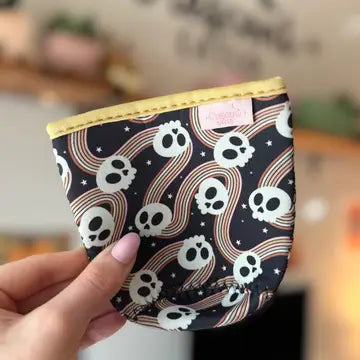 Bookish Drink Sleeve - Spooky Cute Skulls - CrescentCat Co. - Wild Lark