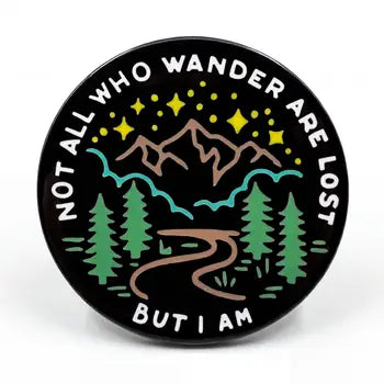 Strike Gently Pins - Not All Who Wander Are Lost - Strike Gently - Wild Lark