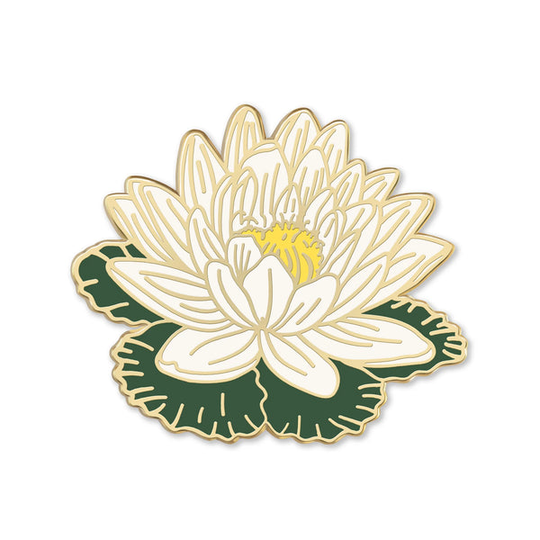 Enamel Pins by Plant Scouts - White Water Lily Flower - Plant Scouts - Wild Lark