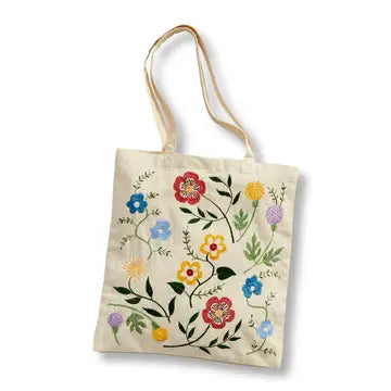Embroidered Tote Bag - Wildflowers - SERRV International - Wild Lark