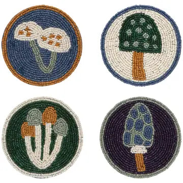 Glass Beaded Coasters Set of 4 - Wildgrove - Danica Studio - Wild Lark