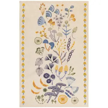 Dish Towels - Wildgrove Embroidered Dishtowel - Danica Studio - Wild Lark