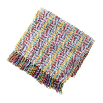 Cozy Throw Blankets - Yaatra Rainbow Rethread Throw - SERRV International - Wild Lark