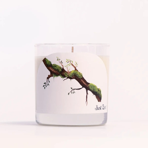 Medium Glass Candle - Guaiac Wood & Moss - Just Bee - Wild Lark