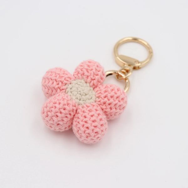 Crochet Keychain - Pink Flower - Sparkle Being - Wild Lark