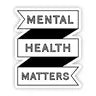 Mental Health Matters Black Banner Sticker -  - Big Moods - Wild Lark