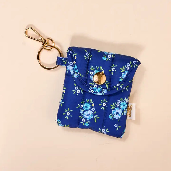 Puffy Earbud Case Keychain - Endless Daydream Navy - The Darling Effect - Wild Lark